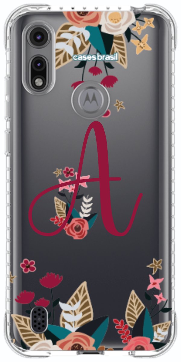Capinha para Celular Flores com a Inicial