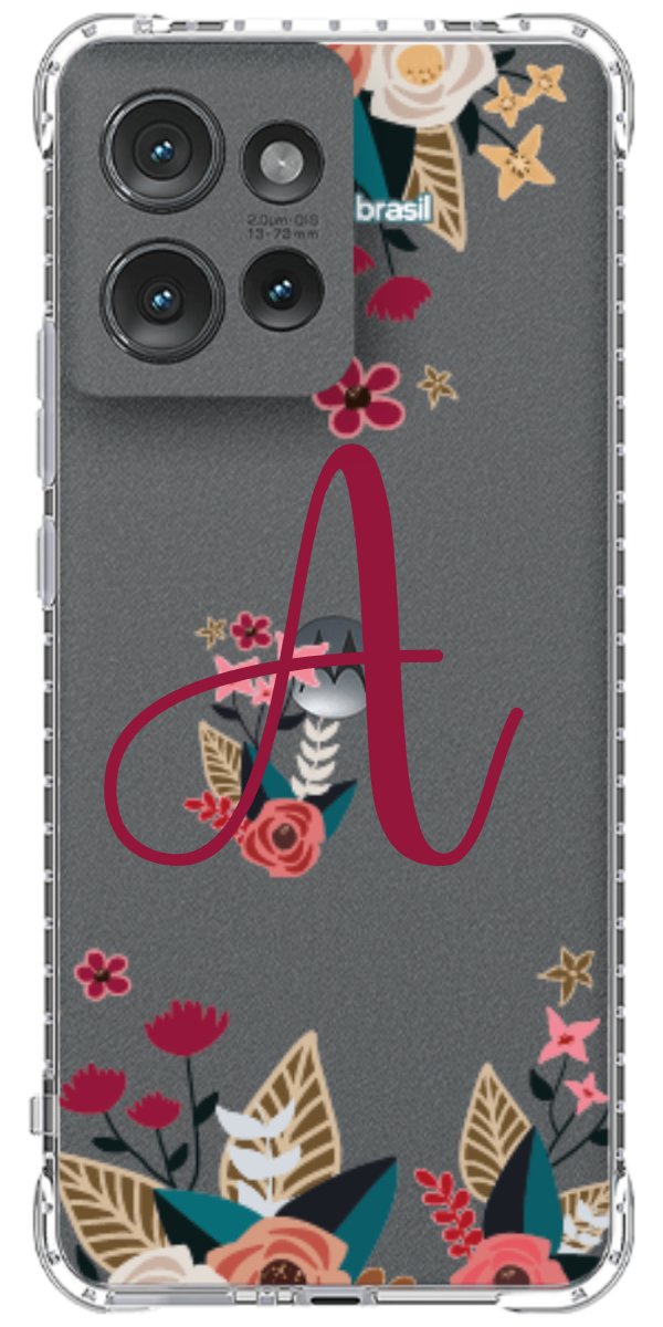 Capinha para Celular Flores com a Inicial