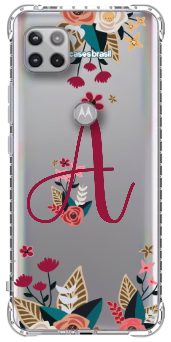 Capinha para Celular Flores com a Inicial