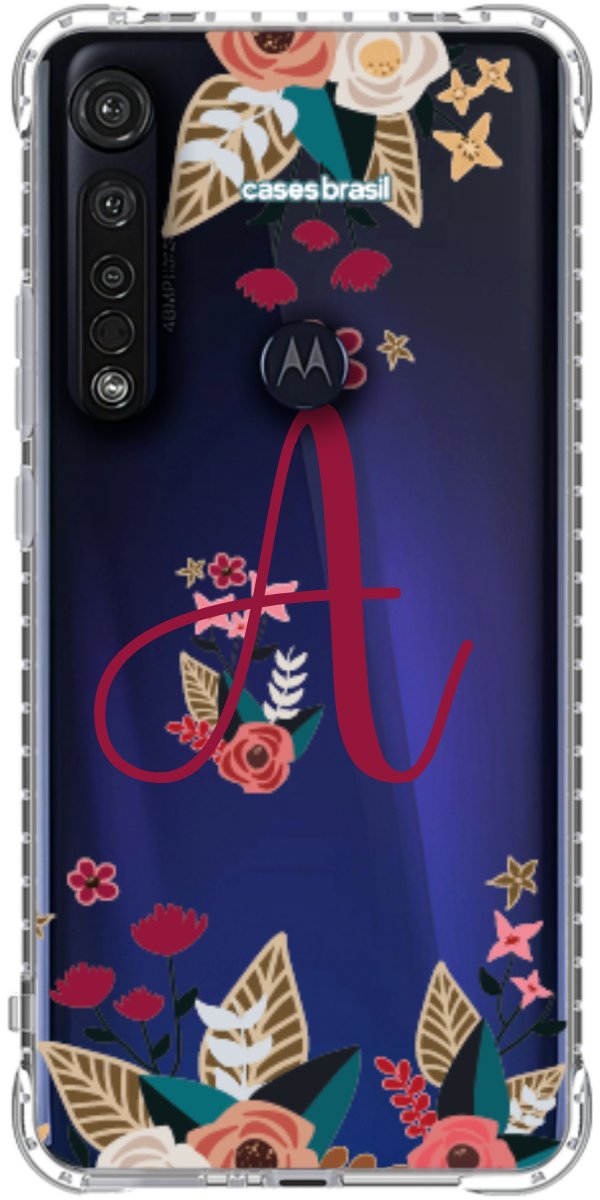 Capinha para Celular Flores com a Inicial