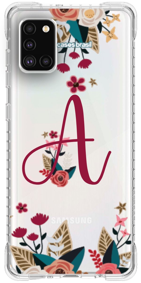 Capinha para Celular Flores com a Inicial