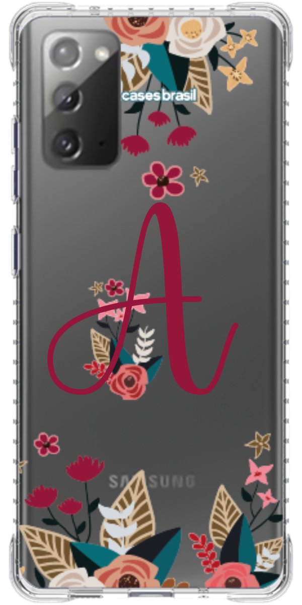 Capinha para Celular Flores com a Inicial