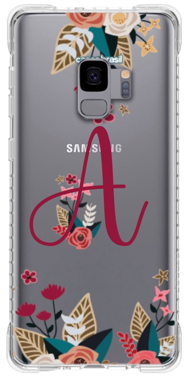 Capinha para Celular Flores com a Inicial