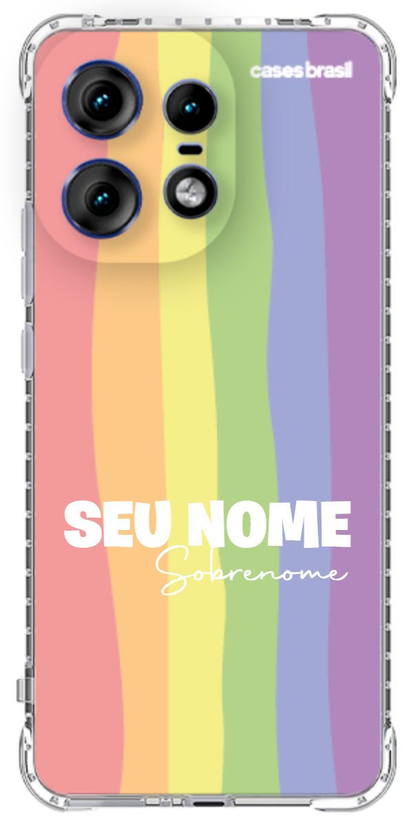 Capinha para Celular Arco-íris Vertical Sobrenome