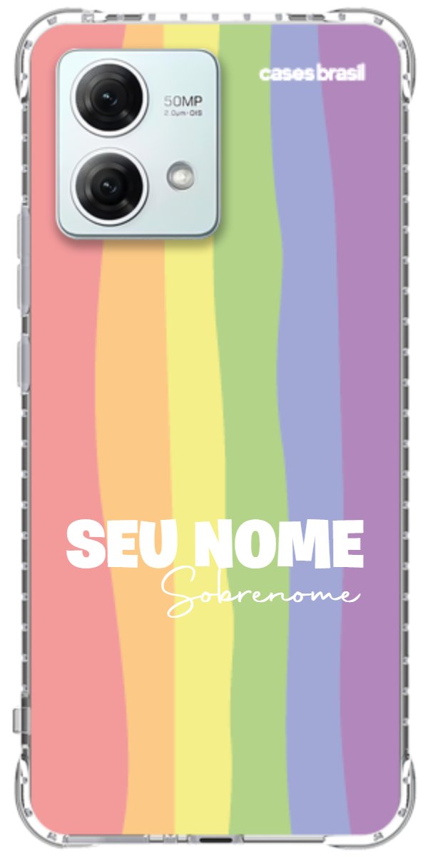 Capinha para Celular Arco-íris Vertical Sobrenome