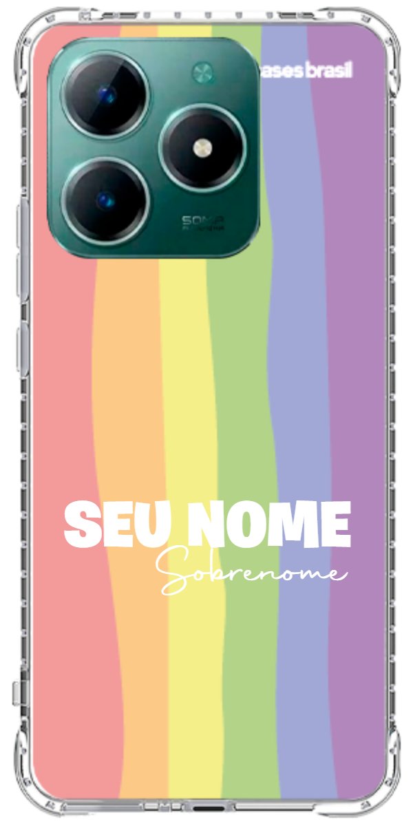 Capinha para Celular Arco-íris Vertical Sobrenome