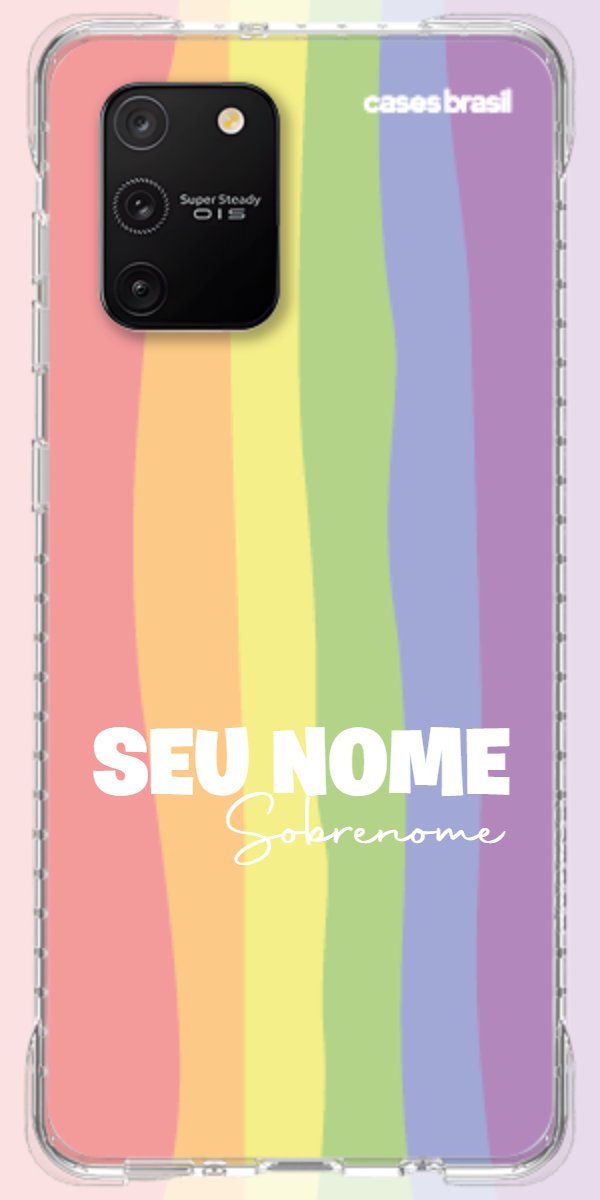 Capinha para Celular Arco-íris Vertical Sobrenome