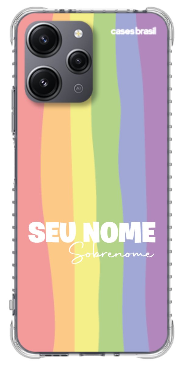 Capinha para Celular Arco-íris Vertical Sobrenome