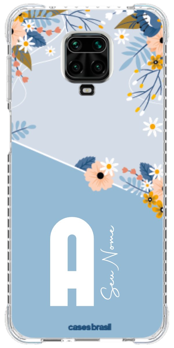 Capinha para Celular Ramo de Flores Azul