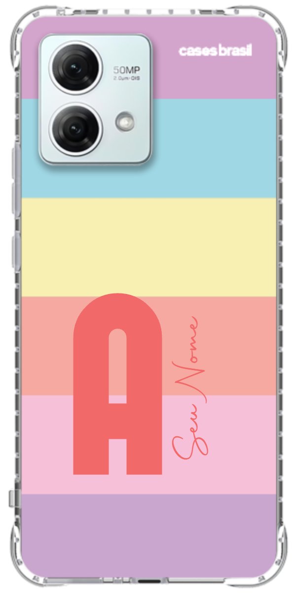 Capinha para Celular Arco-íris Cores Pastel
