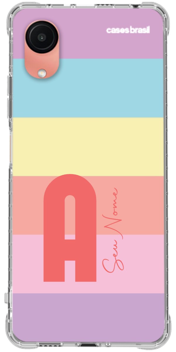 Capinha para Celular Arco-íris Cores Pastel