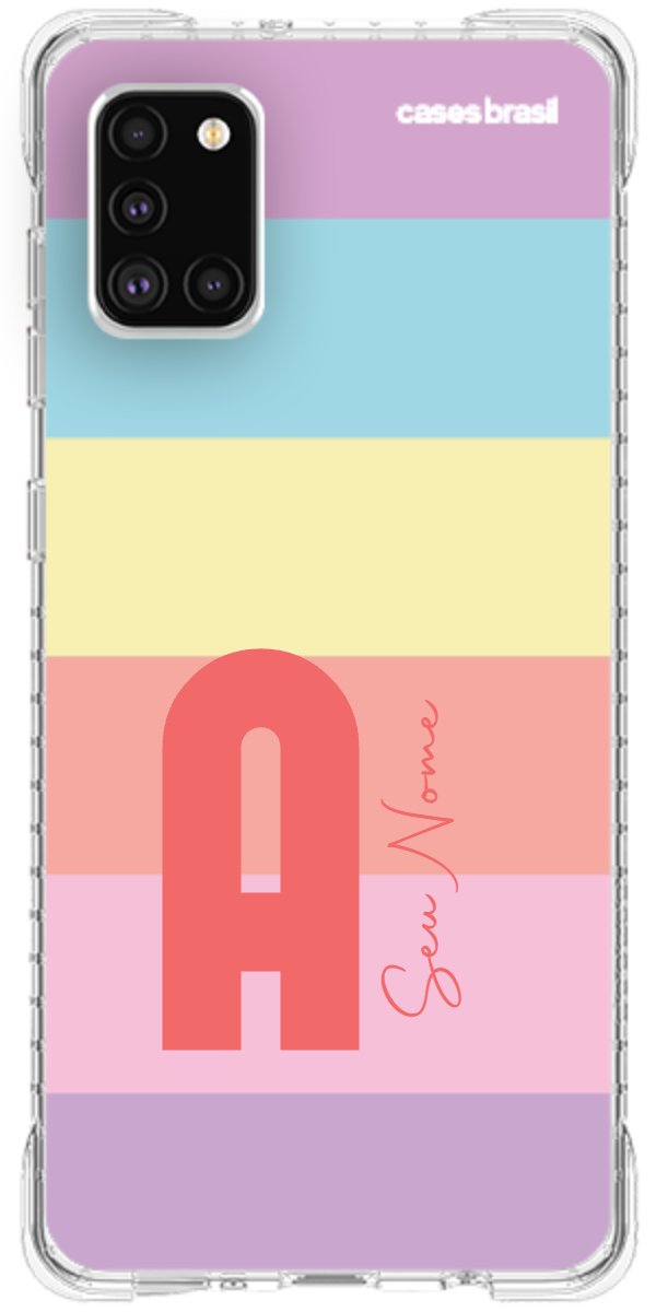 Capinha para Celular Arco-íris Cores Pastel