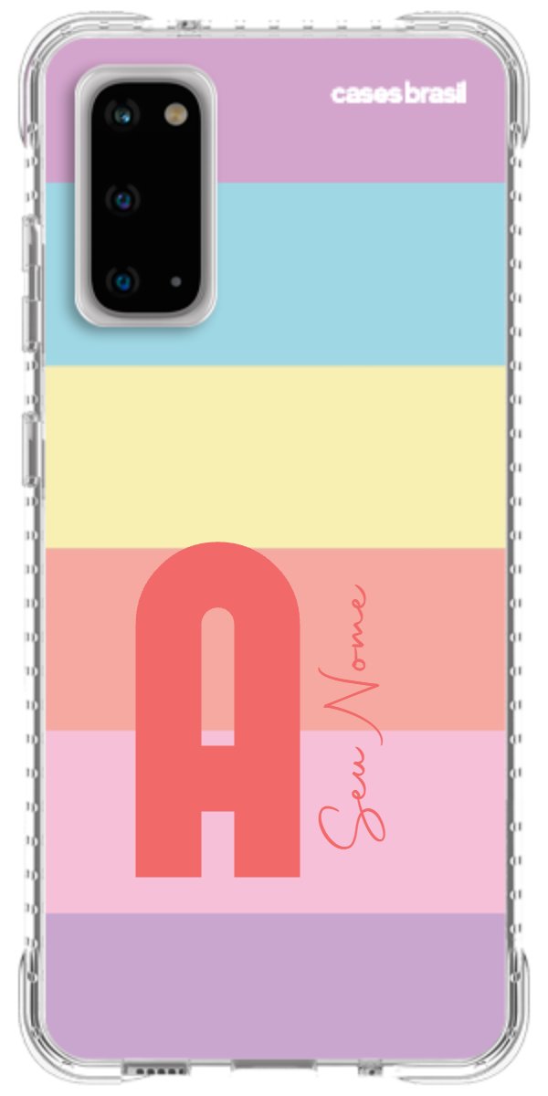 Capinha para Celular Arco-íris Cores Pastel