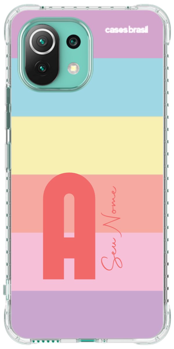 Capinha para Celular Arco-íris Cores Pastel