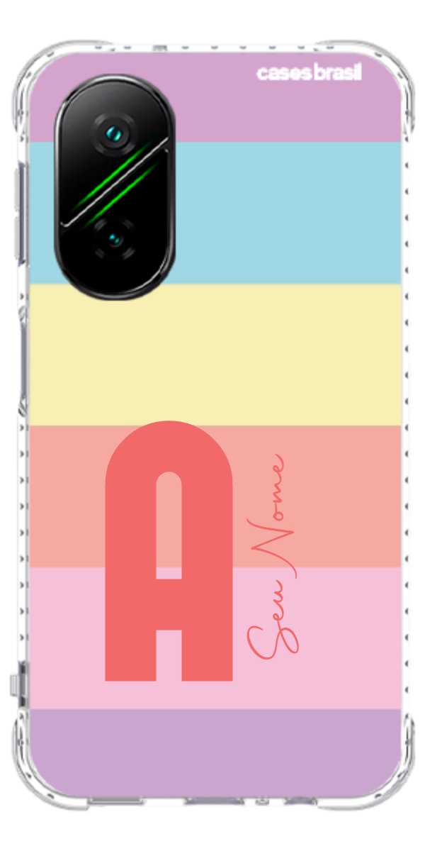 Capinha para Celular Arco-íris Cores Pastel