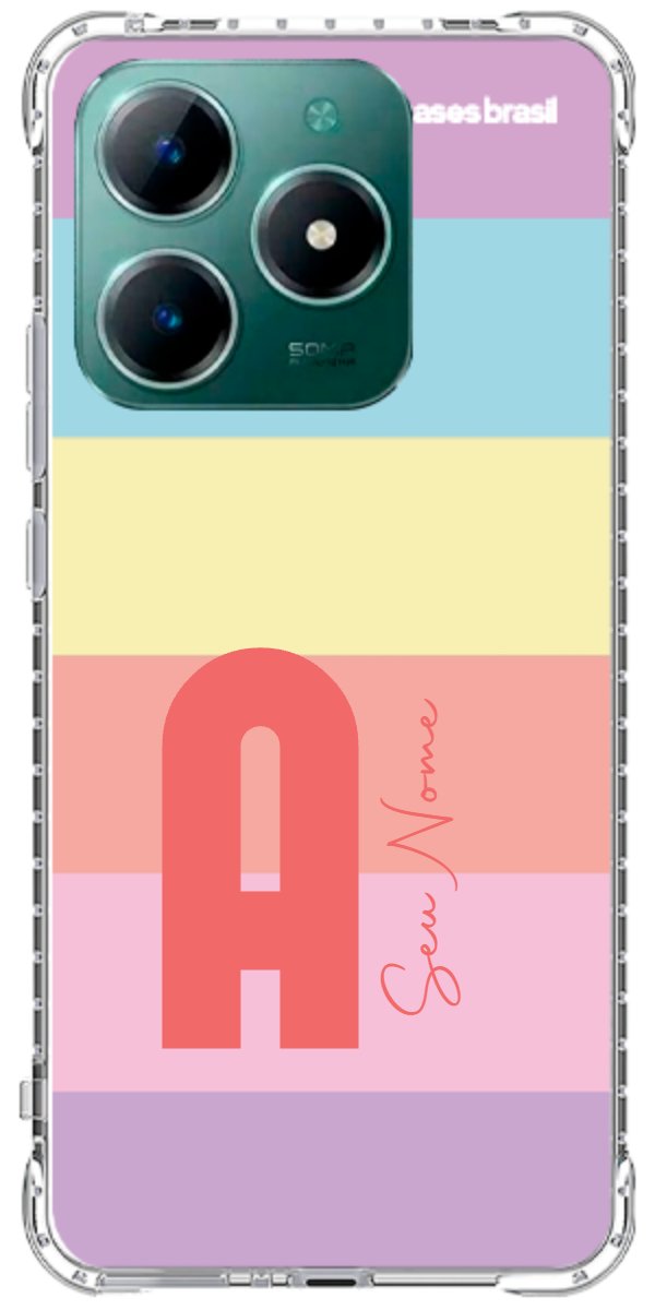 Capinha para Celular Arco-íris Cores Pastel