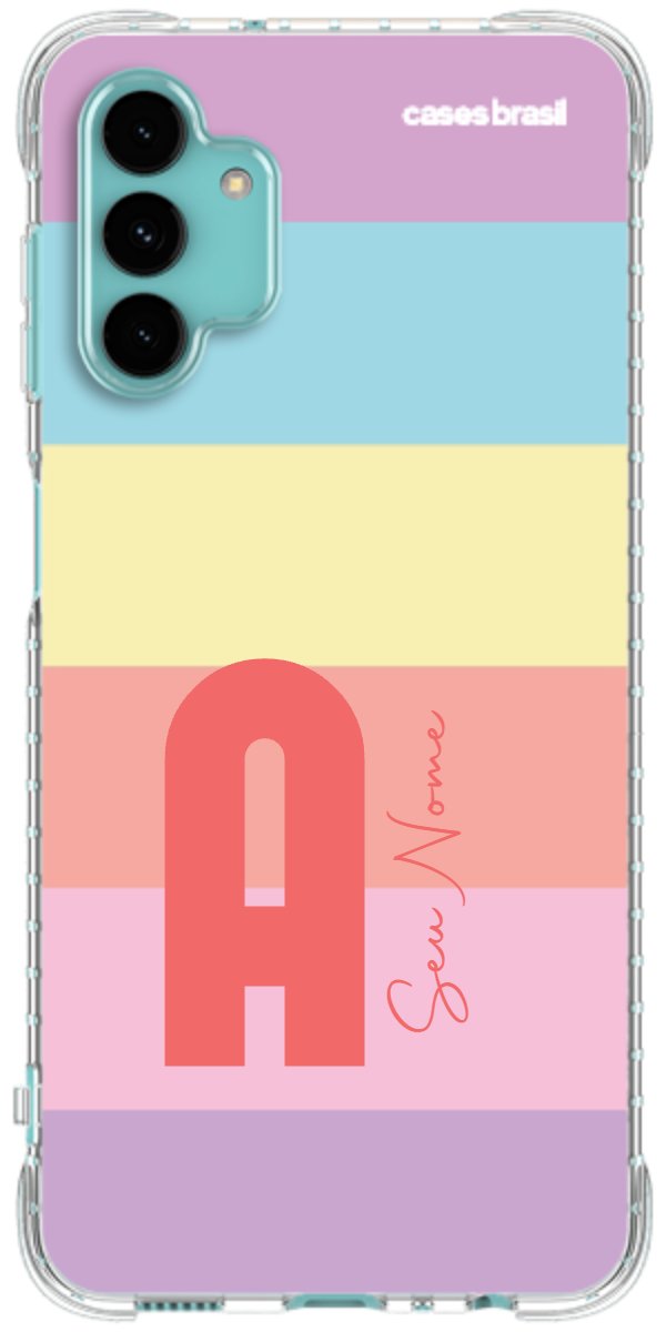 Capinha para Celular Arco-íris Cores Pastel