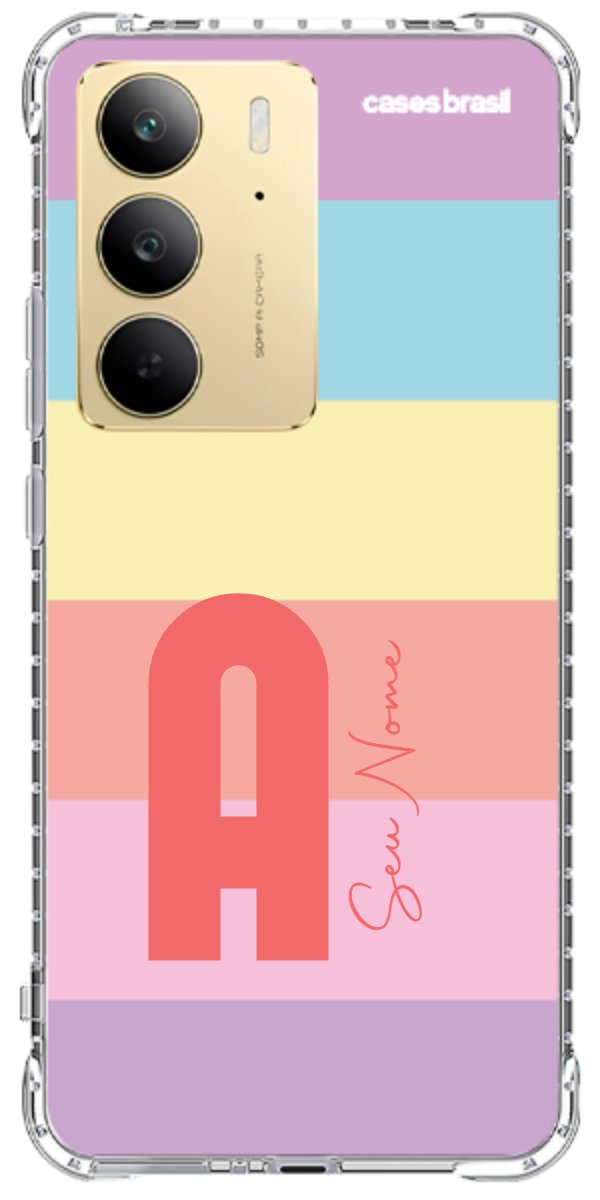Capinha para Celular Arco-íris Cores Pastel