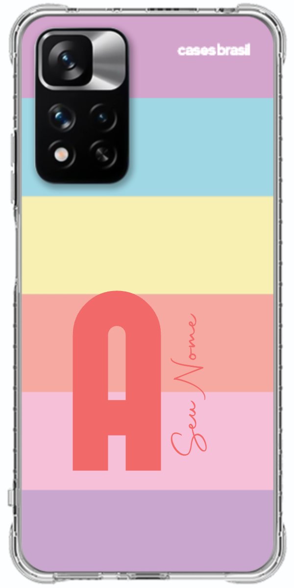 Capinha para Celular Arco-íris Cores Pastel