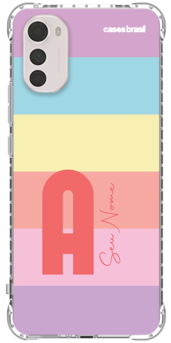 Capinha para Celular Arco-íris Cores Pastel