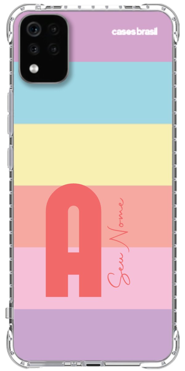 Capinha para Celular Arco-íris Cores Pastel