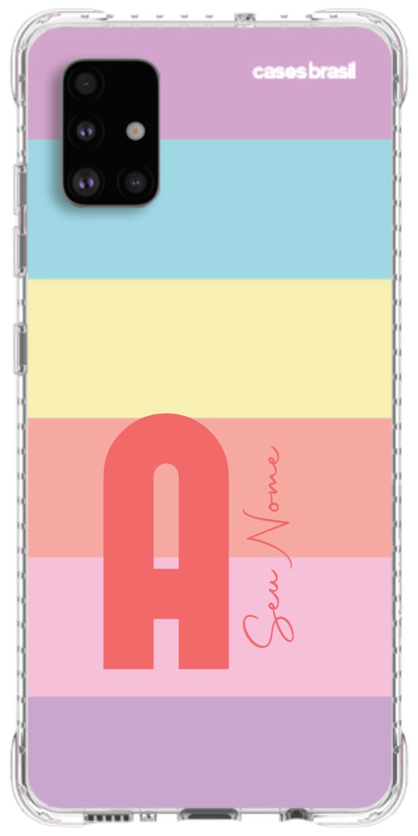Capinha para Celular Arco-íris Cores Pastel