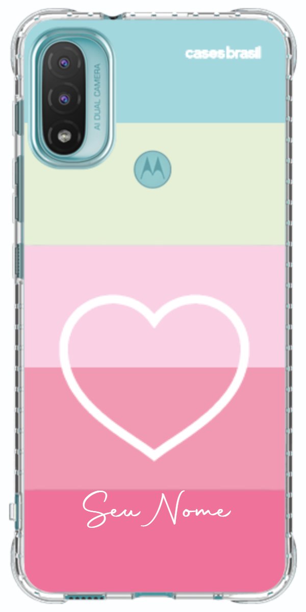 Capinha para Celular Coração delicado Arco-íris