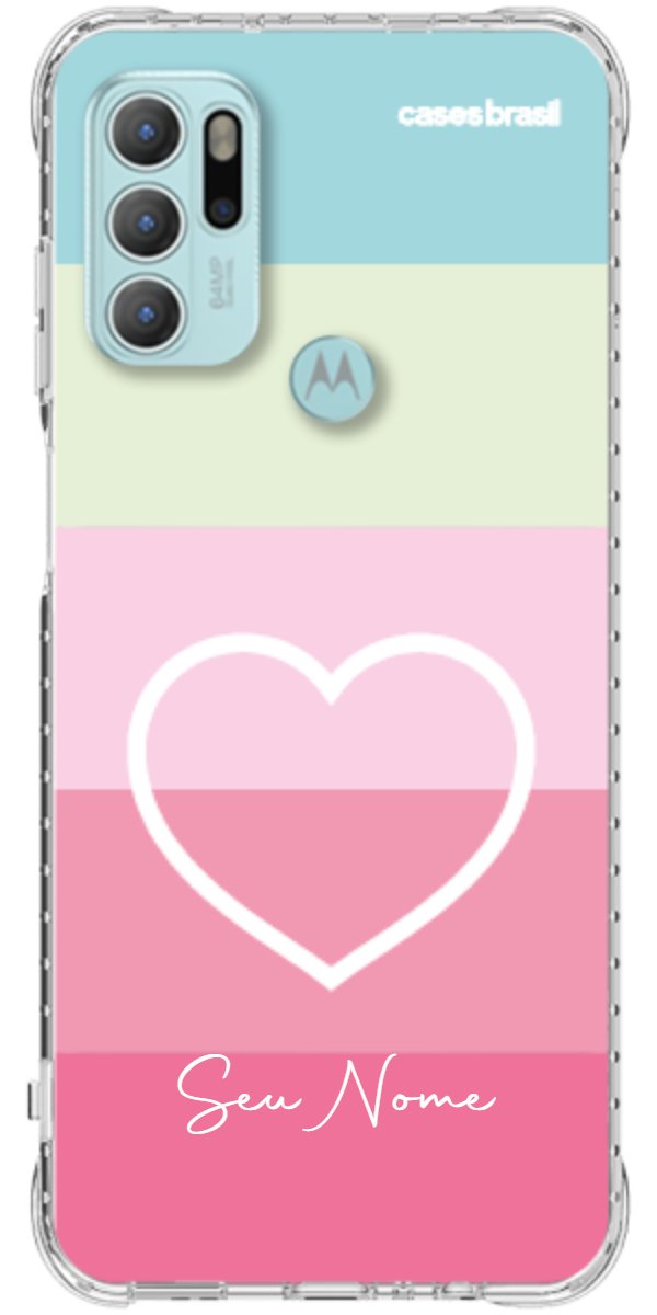 Capinha para Celular Coração delicado Arco-íris