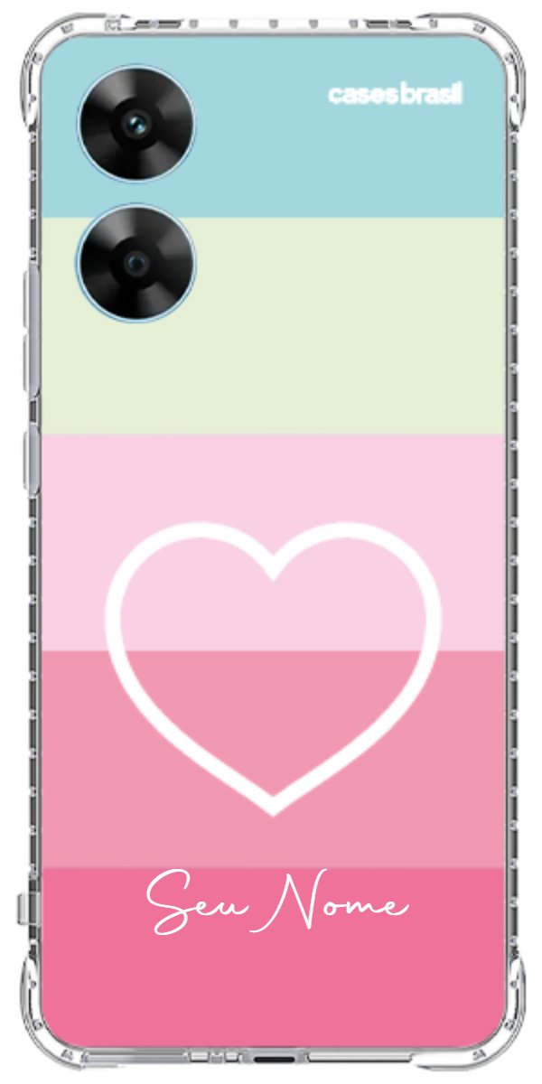 Capinha para Celular Coração delicado Arco-íris