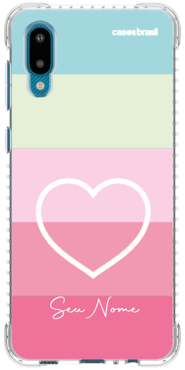 Capinha para Celular Coração delicado Arco-íris