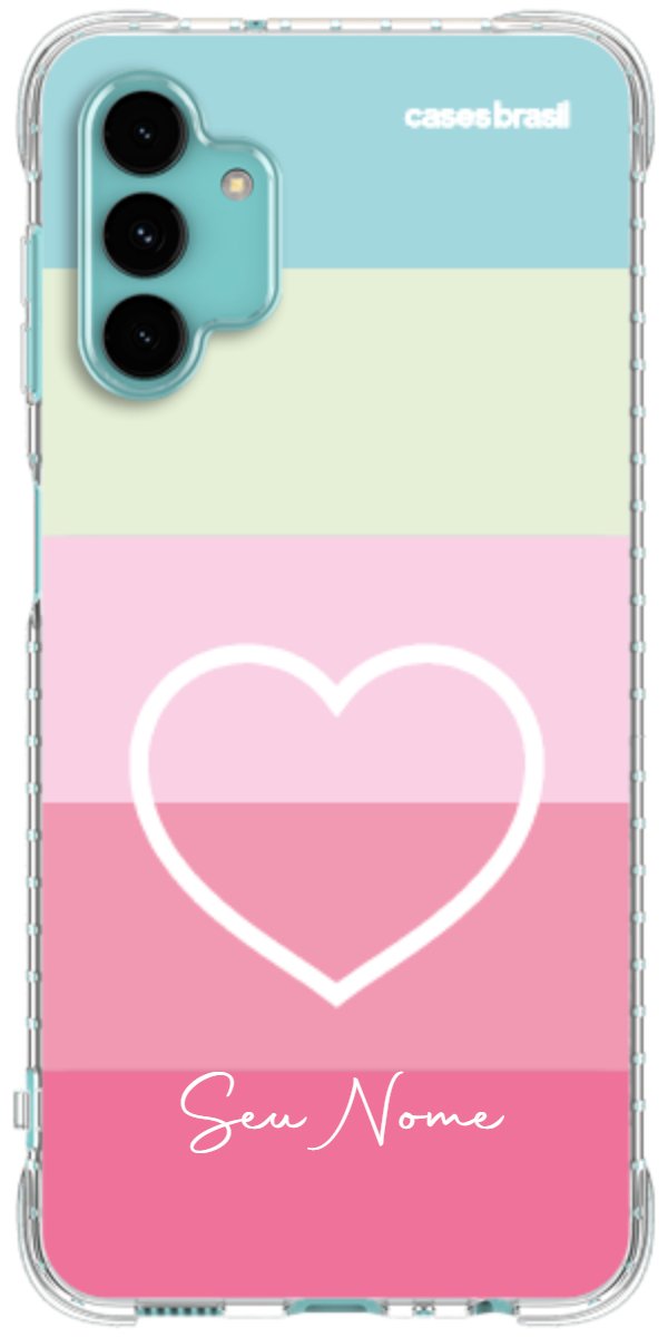 Capinha para Celular Coração delicado Arco-íris