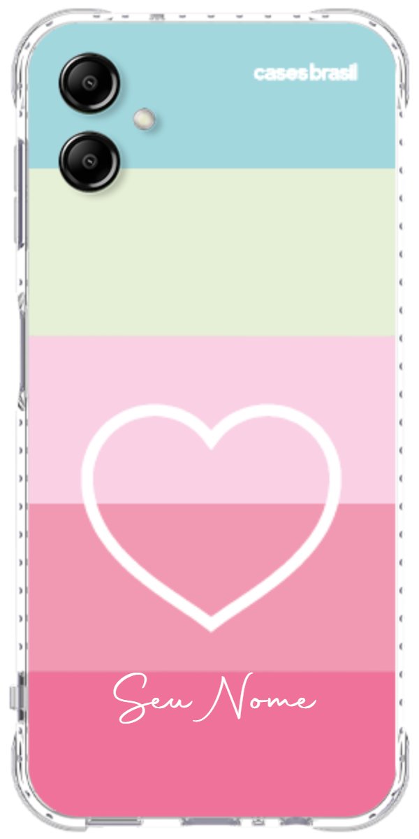 Capinha para Celular Coração delicado Arco-íris