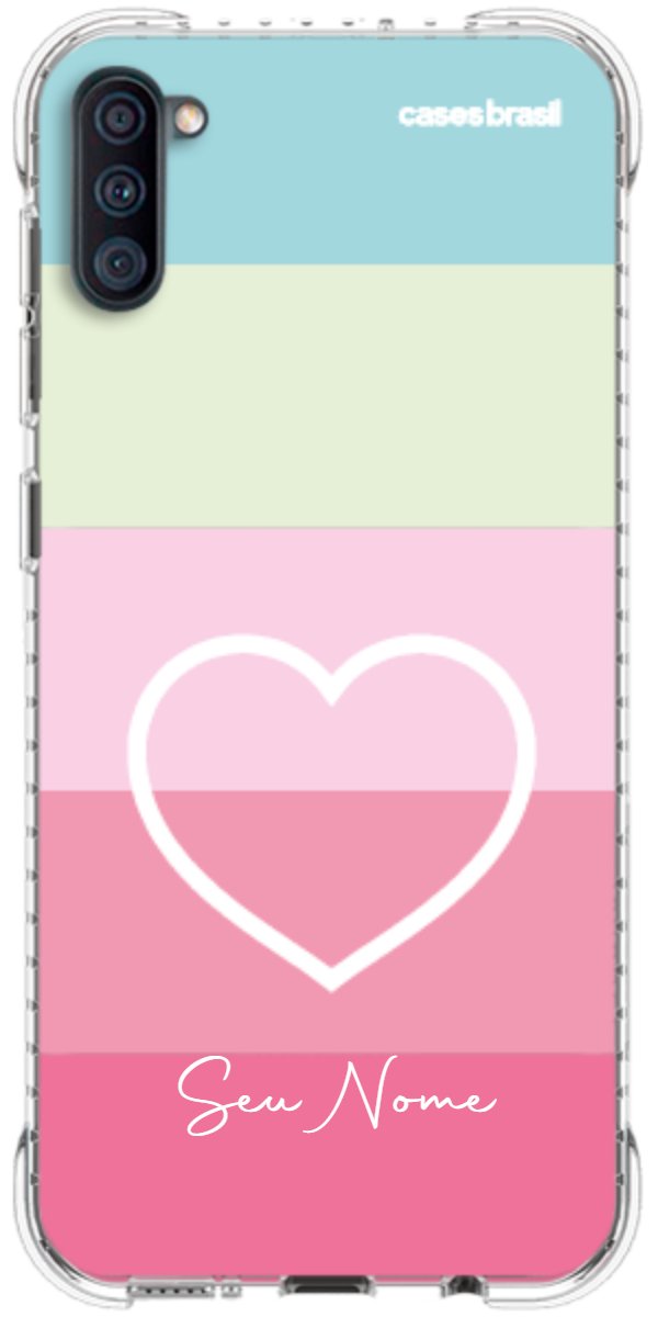 Capinha para Celular Coração delicado Arco-íris