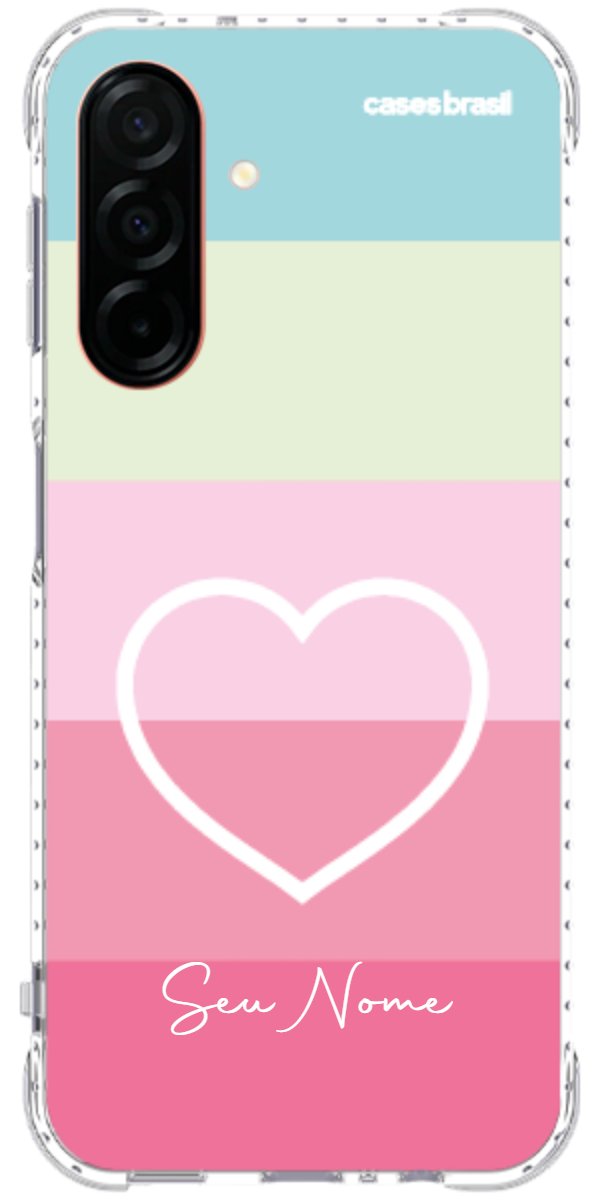 Capinha para Celular Coração delicado Arco-íris