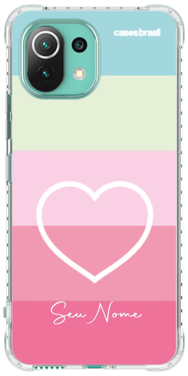 Capinha para Celular Coração delicado Arco-íris