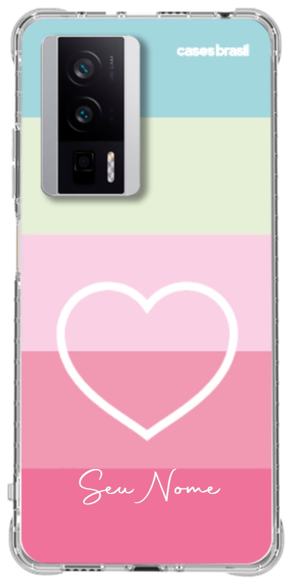 Capinha para Celular Coração delicado Arco-íris