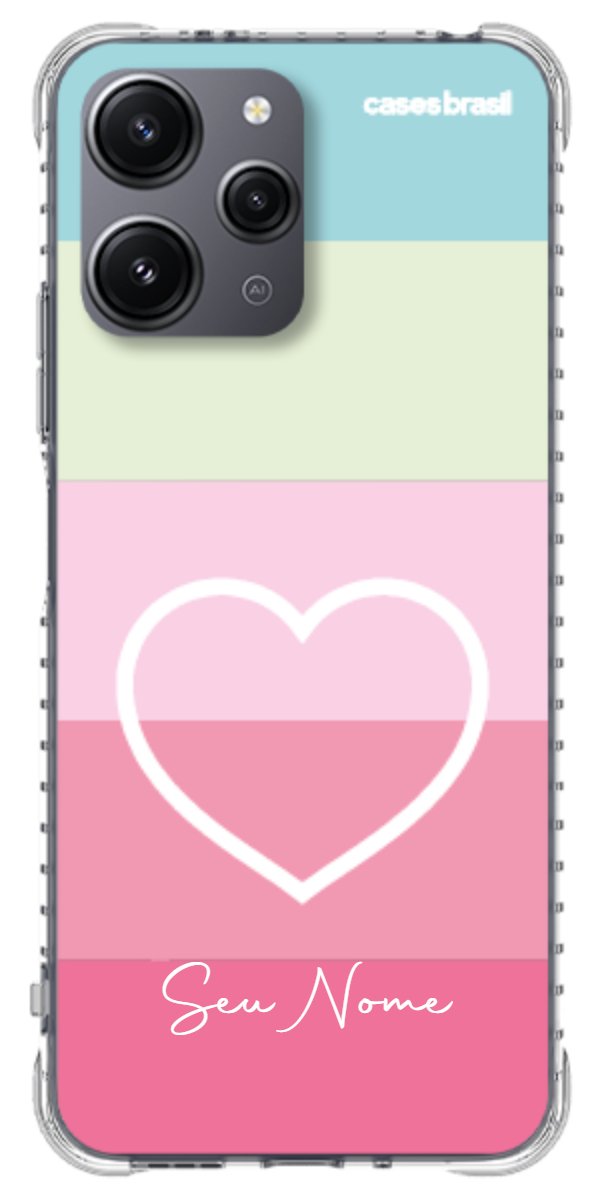 Capinha para Celular Coração delicado Arco-íris