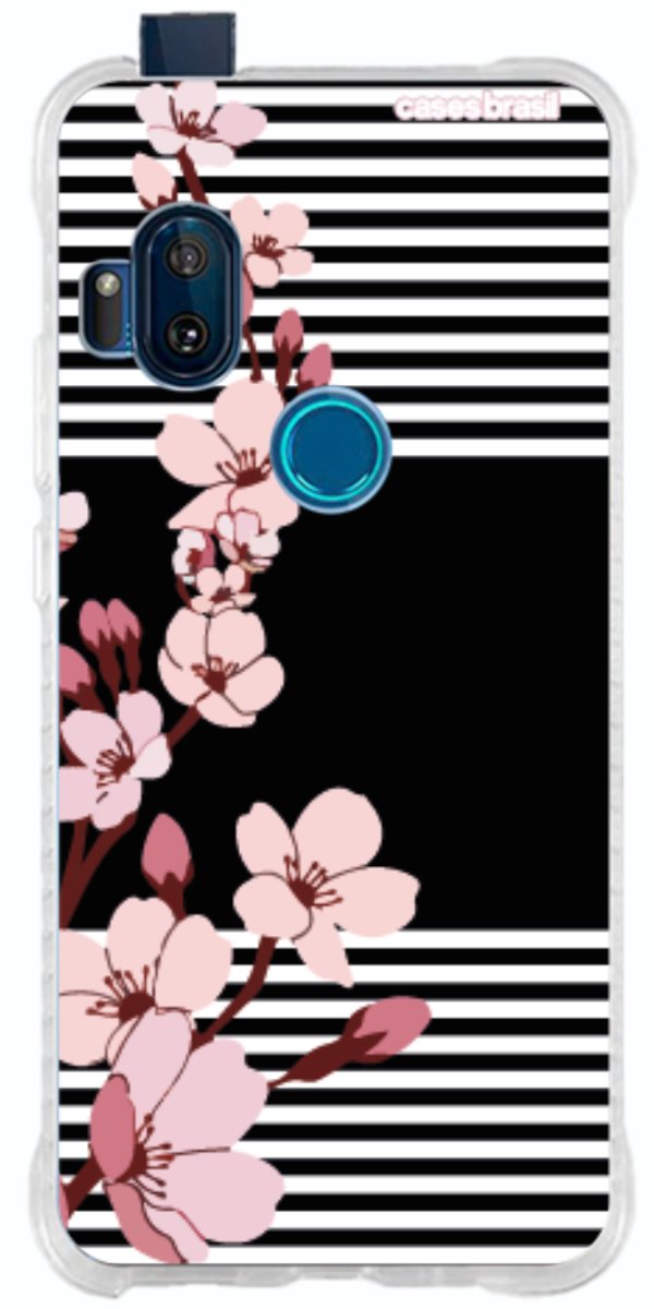 Capinha para Celular Flores de Primavera Listradas