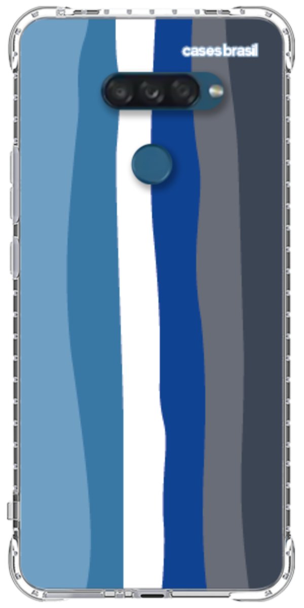 Capinha para Celular Arco-íris Tons de Azul