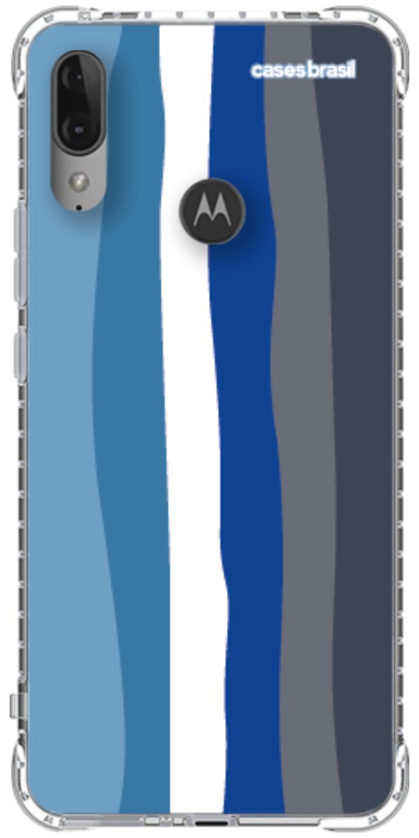 Capinha para Celular Arco-íris Tons de Azul