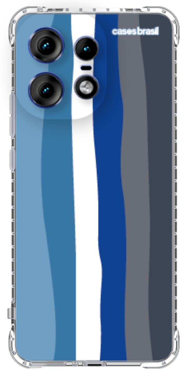 Capinha para Celular Arco-íris Tons de Azul