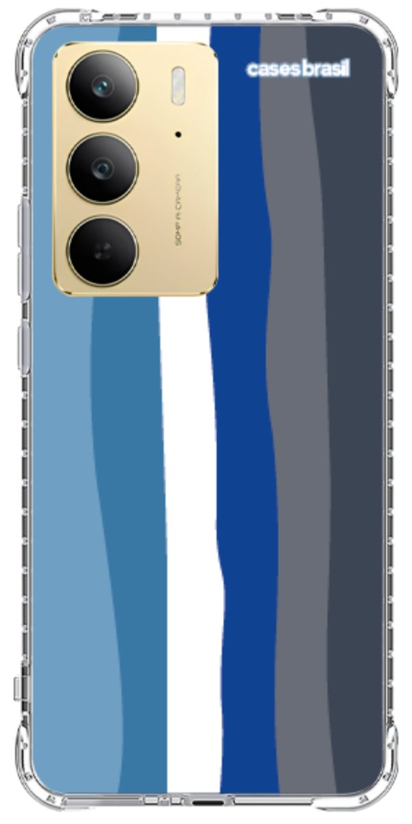 Capinha para Celular Arco-íris Tons de Azul