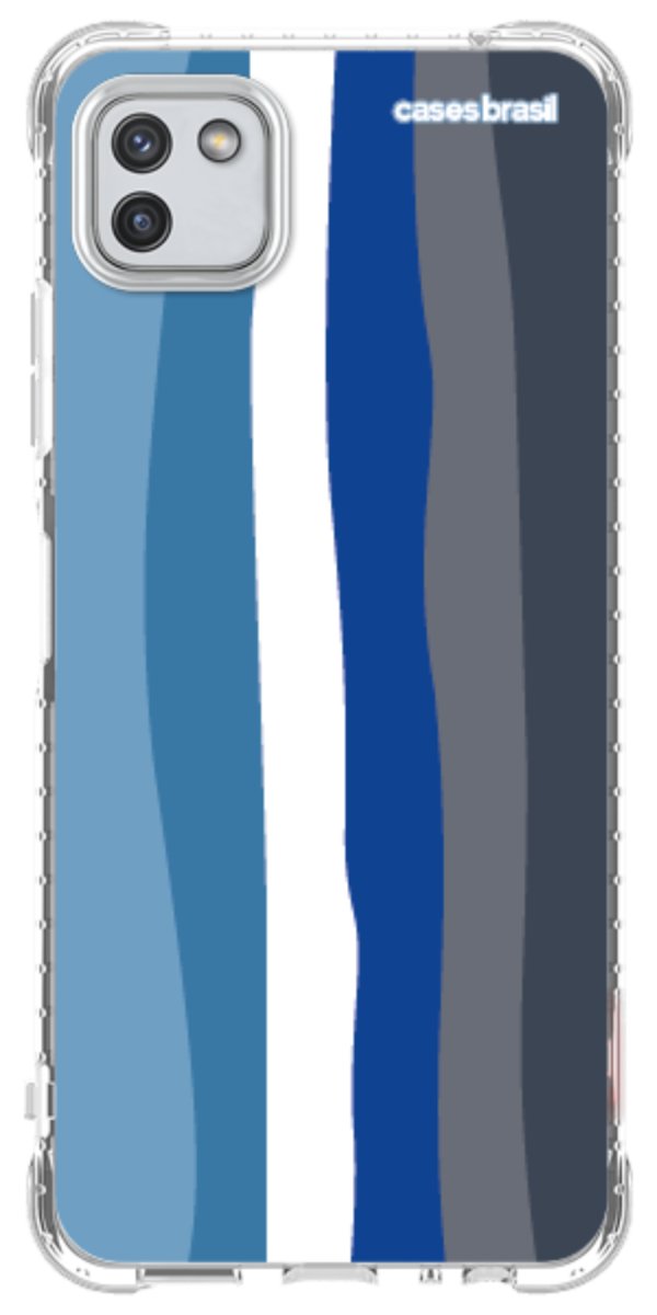 Capinha para Celular Arco-íris Tons de Azul