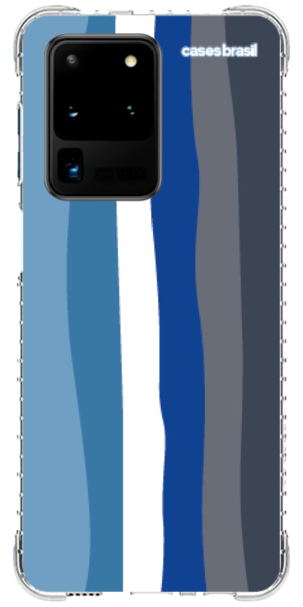 Capinha para Celular Arco-íris Tons de Azul