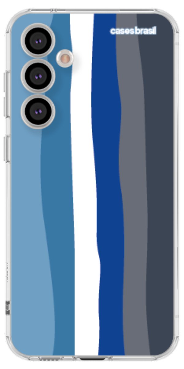 Capinha para Celular Arco-íris Tons de Azul