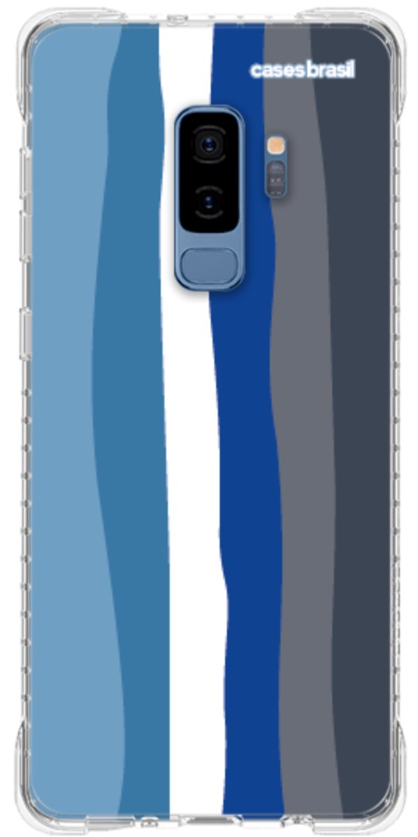 Capinha para Celular Arco-íris Tons de Azul