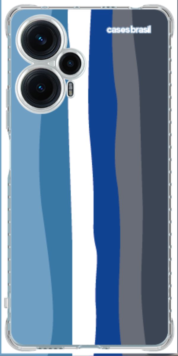 Capinha para Celular Arco-íris Tons de Azul