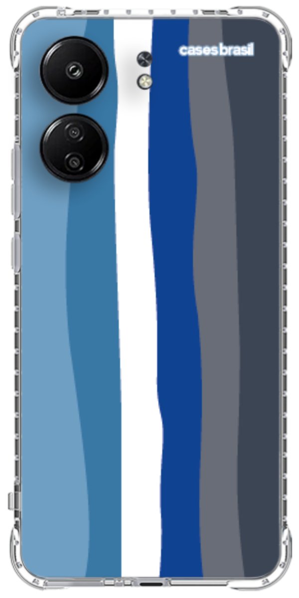 Capinha para Celular Arco-íris Tons de Azul