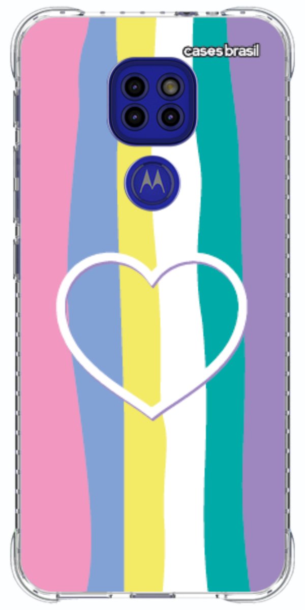 Capinha para Celular Arco-íris com Coração