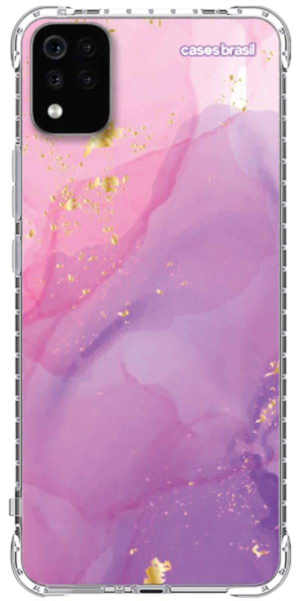 Capinha para Celular Textura Marmorizada Rosa